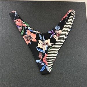 ROVE Floral and Striped Bikini Bottom